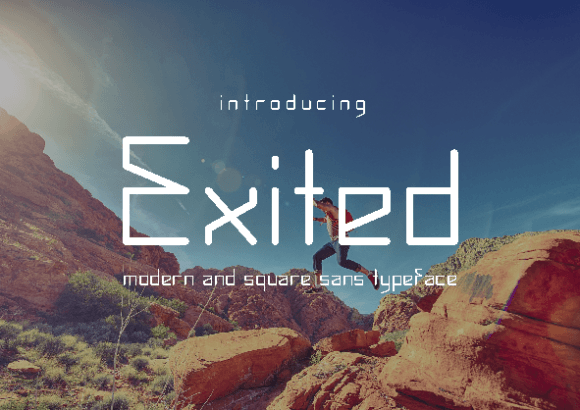 Exited: A Unique Sans Serif Font for Modern Branding