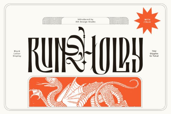 Runholdy: A Timeless Blackletter Font for Handmade Creations