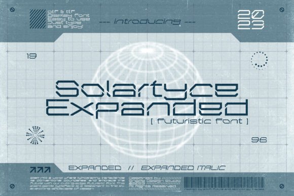 Solartyce Expanded: A Futuristic Font for Creative Makers